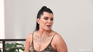 Look At Her Now - Drilling The Slutty Sergeant: BBC Alex Jones versus Brunette MILF Romi Rain