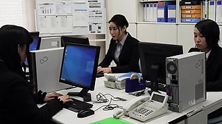 (RM) Secretary Gets Fucked By Client At The Office Over And