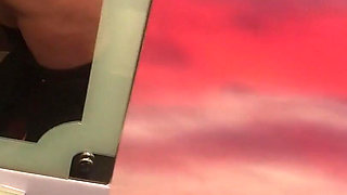 butt plug joins me in the train toilet anal action