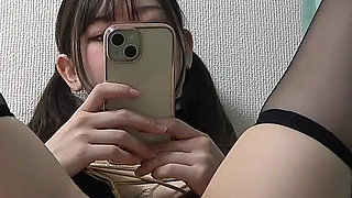 View From Under the Table, Busty Japanese Flight Attendant's Ass, Thighs, Legs, Thong Panties, Camel Toe and Stockings