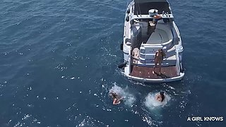 Marilyn's Wild Lesbian Threesome Sparks Wild Yacht Passion
