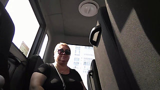 Jerking off my cock on the bus