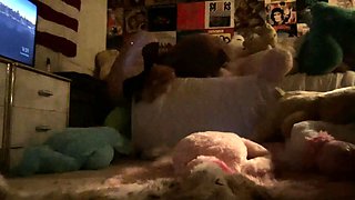 Chubby Brunette Big Boobs Dildo Masturbation