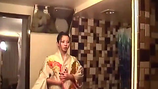 Asian petite fucking, hand penetrated in the bedroom...cum on tits