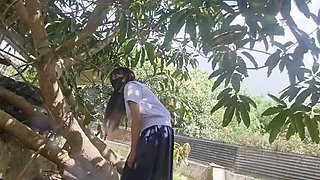 Innocent 18 Year Old Student Picking Mangoes Gets Creampied By Old Farmers Outdoors