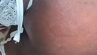 The Little Black Girl Takes Huge Dildos in Her Pussy and Ass