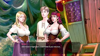 Gigantic-titted gypsy meets cute anime blonde for the first time