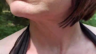 Nude Run on the Side of the Road with Squirt