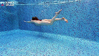 Underwater Submission Ball Gag & Blindfolded Prey