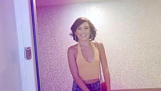 Petite sis - stepsis caught brother fingering and asks him for a sexual bribe to keep her silence