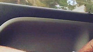Rubbing Cock In Shorts While Driving with Loud Moaning