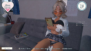 Hentai Game - Yellow Hair College Gyaru Sex Scenes - summer hangout spot secret after school spent with gyarus