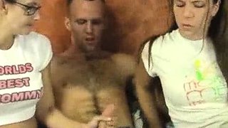 Teen JC and her bf Brent are watching a movie when sexy mom