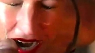 German Amateur slut drinks piss and cum
