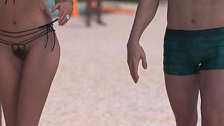 Paradise City: Sexy Dressed Hot Wife Walks on the Beach with Her Cuck Hubby Things Got Spicy - Episode 10