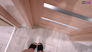 Stepsister Pretends to Be My Sex Doll and Gets Fucked POV Until I Cum on Both