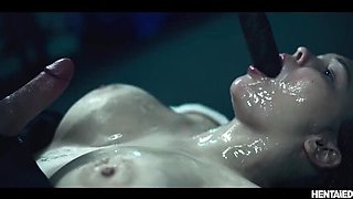 Asian Hentai Futanari Monster Fucks BBW - Creampie & Cum in Mouth