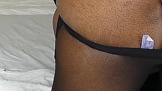 Facesitting and Peeing in Black Pantyhose, Part 1