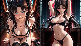 Car Toon And Hentai Anime - Tohsaka Rin Spreads Her Legs For Dirty Magic