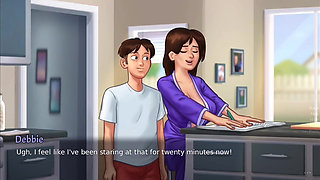Debbie Exposes Her Big Boobs - Summer Time Saga