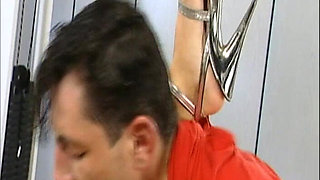 Blonde German Cougar Uses Toys and Gets Shared in Vintage FFM Threesome