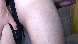 Amateur Couple Have Fun Fucking, Pegging, Creampie, Pussy Clean up and Strapon Cumshot