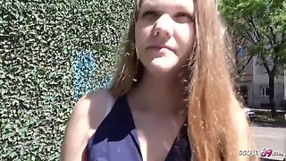 College Cutie Amanda Takes Big Cock Anal in Casting
