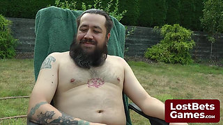 A strip memory game with players repeatedly matching their own clothes