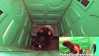 Rose in the Porta Gloryhole for the First Time