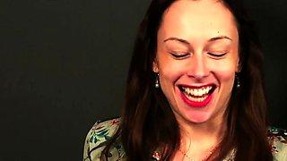 three horny CFNM babes deepthroating guy