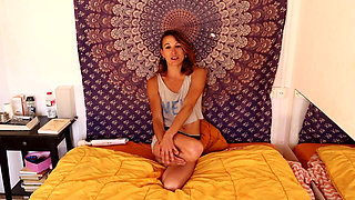 I Catch My Roommate Masturbating and She's Got It All Wet