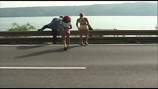 Blonde Babe Sucks Cock in Bathroom and Car