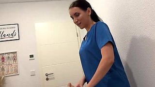 Eva Keks Hot Nurse Gives Intimate POV Massage & Deep Throat Blowjob