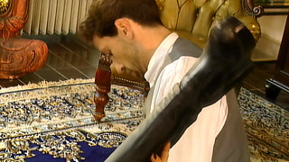 Muscular Boss Jerks Monster Cock and Fingers Ass - Explosive Cumshot!