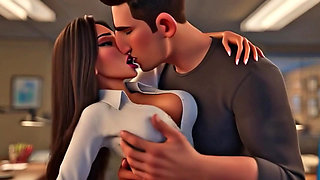 Copy Room Slut - Horny office girl gets fucked in the copy room