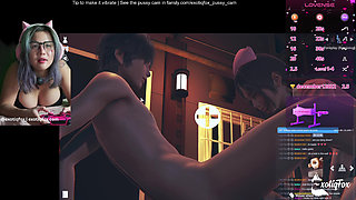 Letting Fans Use my Fuck Machine while I play a hentai game on stream