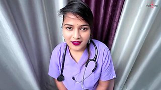 Hot Nurse Pinki Sucks Doctor's Cock, Gets Fucked Hard in His Room