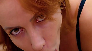 Redhead in Stockings Loves Deep Anal