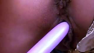 The stepmother and the stepdaughter try out the new sex toy together