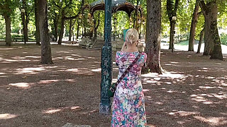 Amateur Blonde Mature Wife Enjoys Oral Sex in a Car