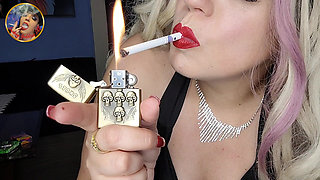 Blonde Smoking