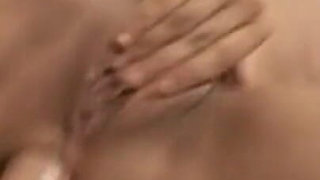 Mature Brunette Stretched Wide in Dripping Threesome Pounding