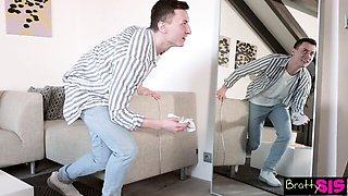 Kitchen action with plastic Charlie Dean and Ohana Petite from Bratty Sis