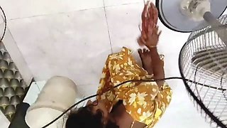 Beautiful Indian Girl Floor Cleaning Leads to Steamy Massage & Cum Play