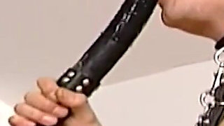 Dominates with leg shackles