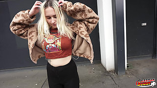 German Scout - Tall Small Tits Teen Novella Night Talk to Pick up Casting Fuck