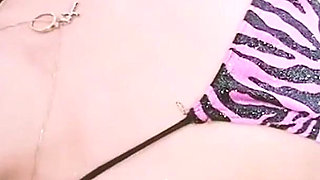 Sexy and Seductive Scene-1_kinky Blonde in Bikini Fucking with a Big Dildo Alone