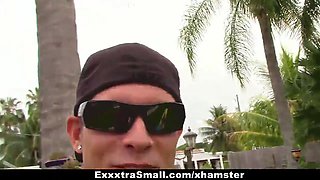 Exxxtrasmall - slippery and humid young slides into throat total