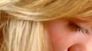 Blonde college teen is fucked with a big cock by neighbors