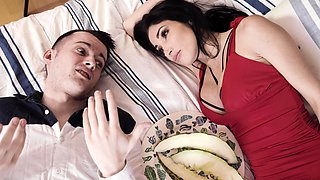 Fetish babe sucks cock in lingerie